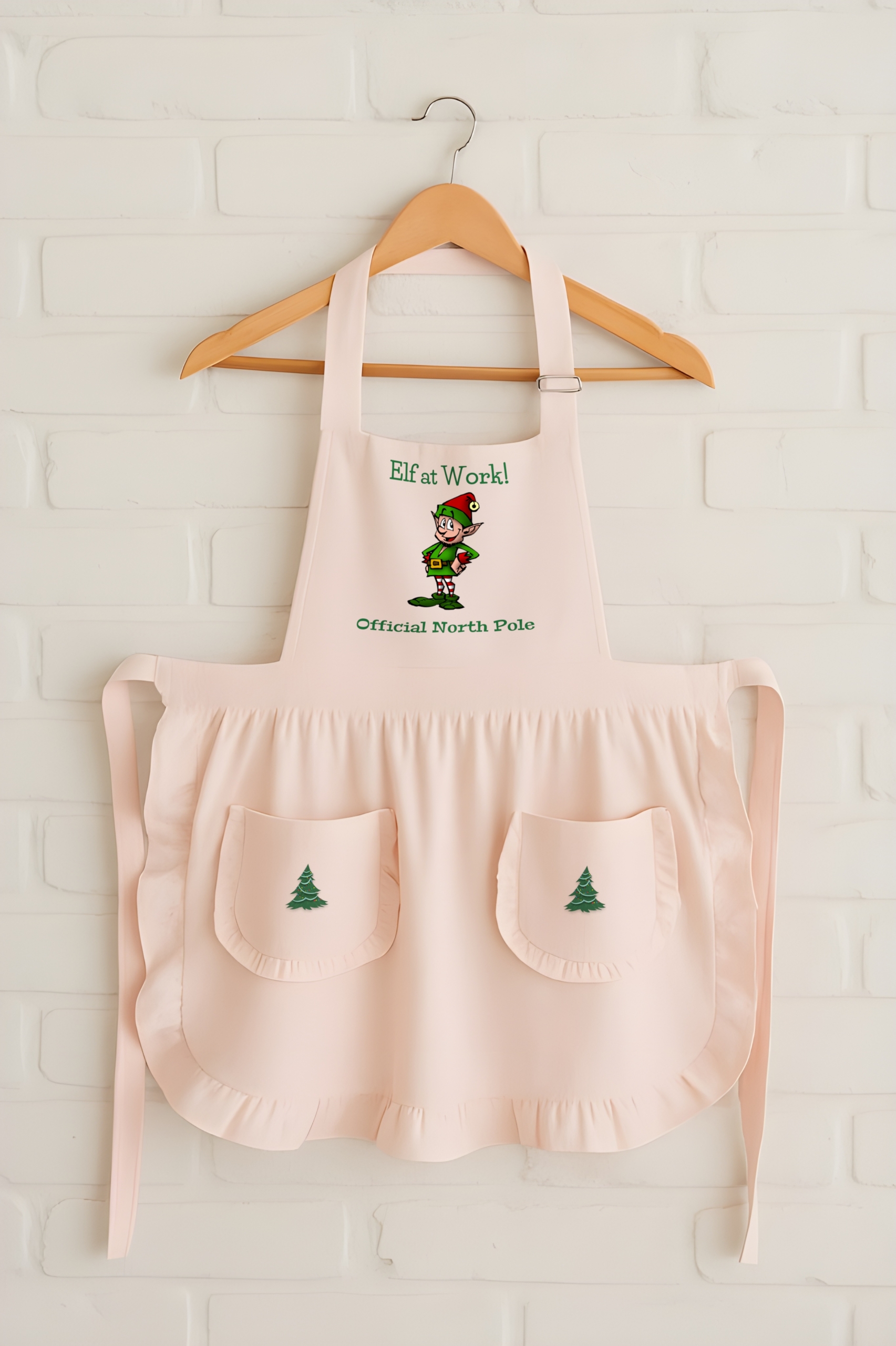 Official North Pole Ruffled Apron