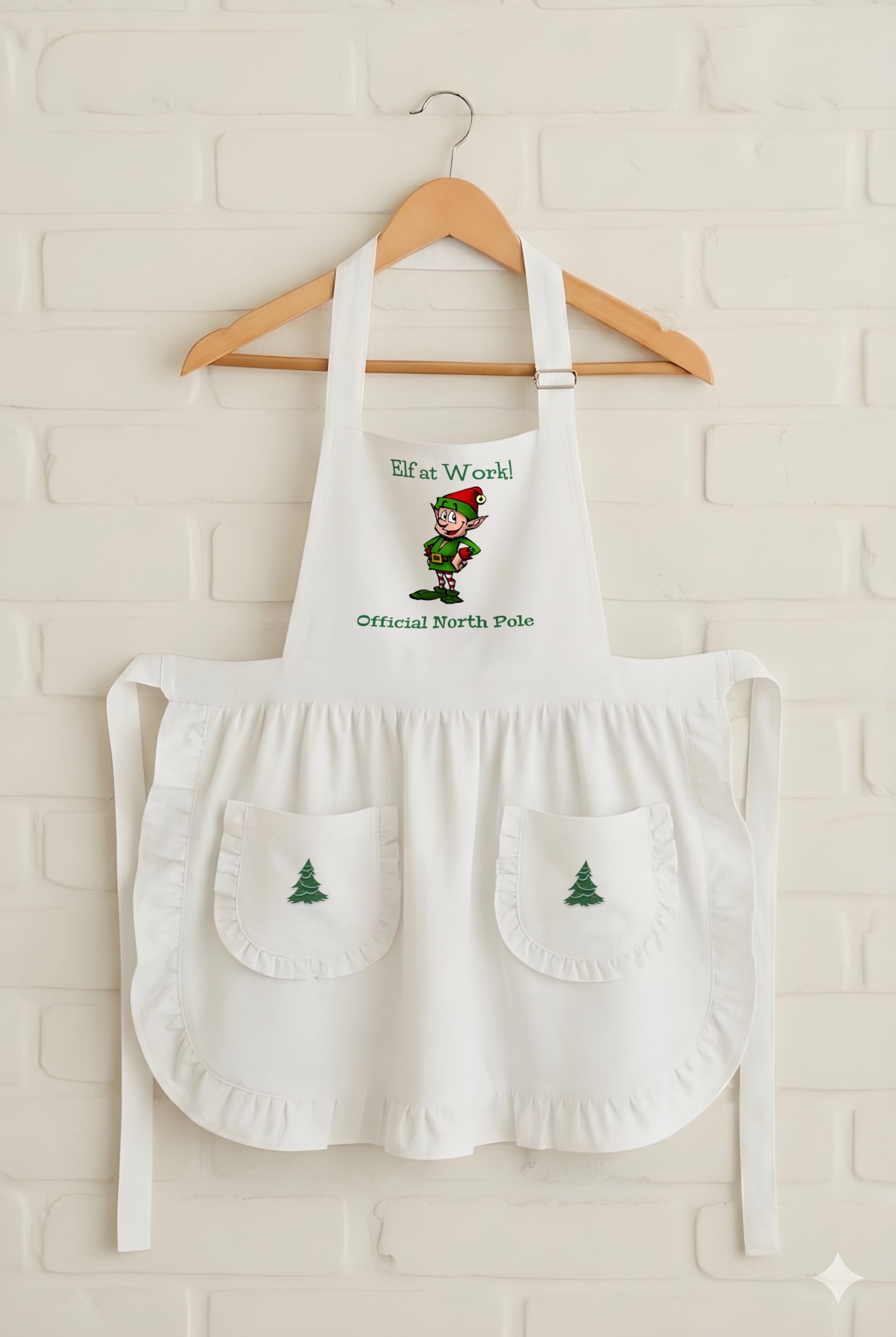 Official North Pole Ruffled Apron - Image 2